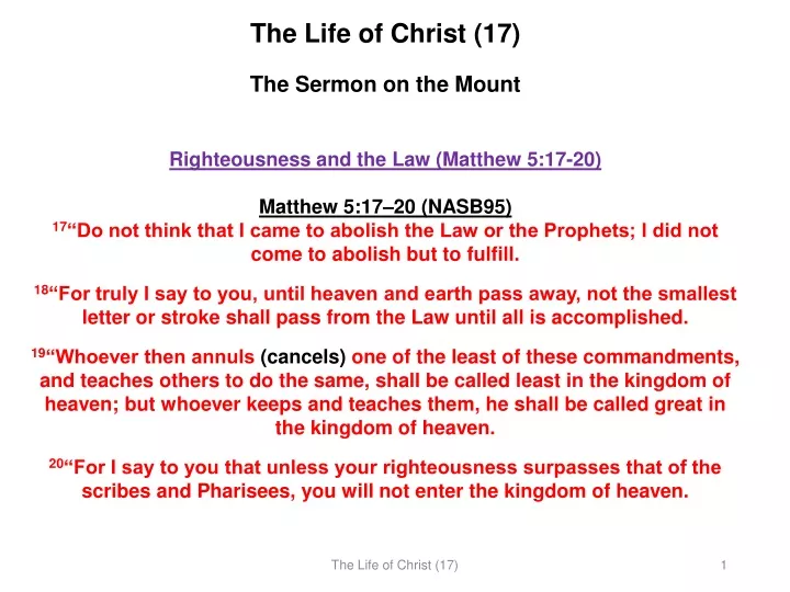 the life of christ 17