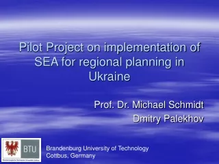 Pilot Project on implementation of SEA for regional planning in Ukraine