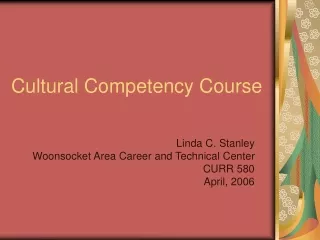 Cultural Competency Course