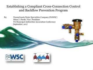 Establishing a Compliant Cross-Connection Control and Backflow Prevention Program