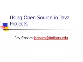 Using Open Source in Java Projects