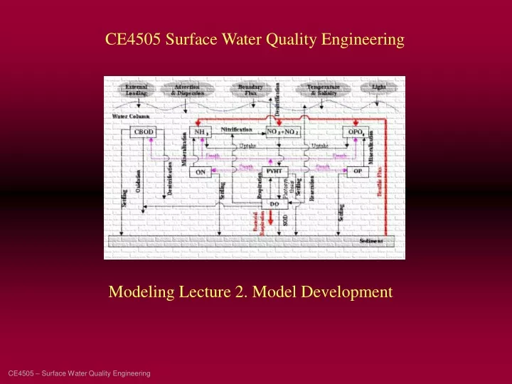 ce4505 surface water quality engineering