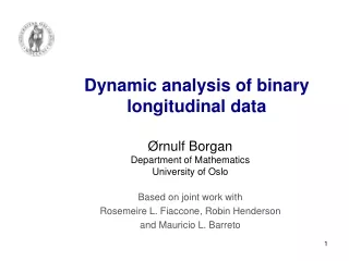 Dynamic analysis of binary longitudinal data