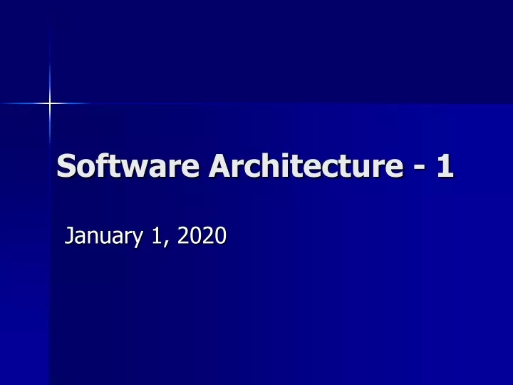 software architecture 1