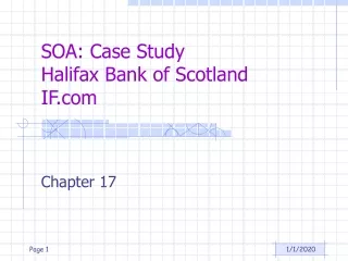 SOA: Case Study Halifax Bank of Scotland IF