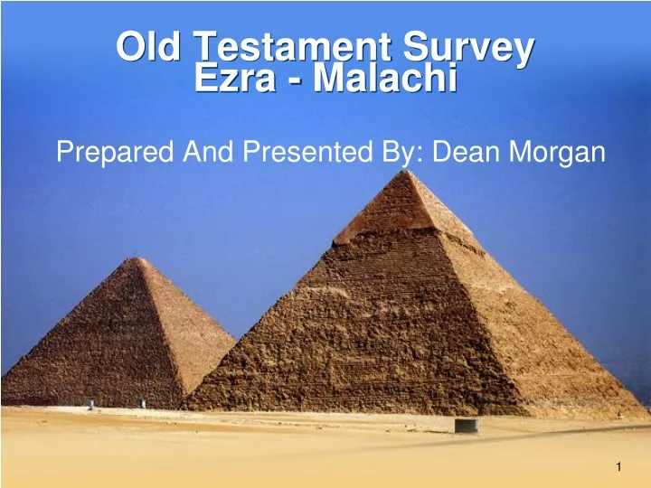old testament survey ezra malachi