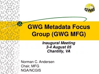 GWG Metadata Focus Group (GWG MFG)