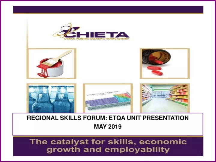 regional skills forum etqa unit presentation