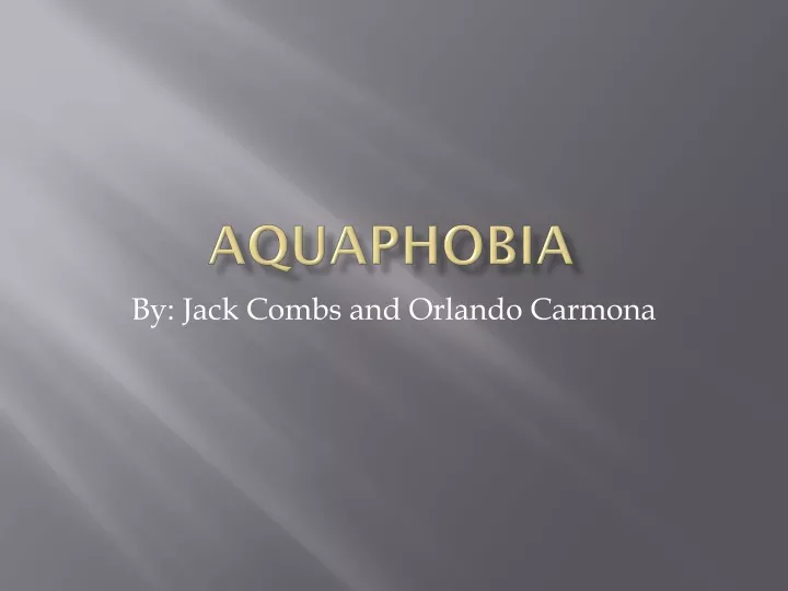 aquaphobia