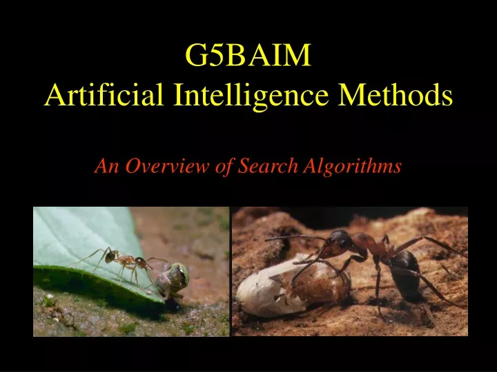 g5baim artificial intelligence methods