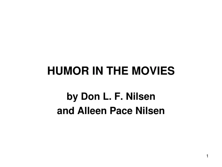 humor in the movies