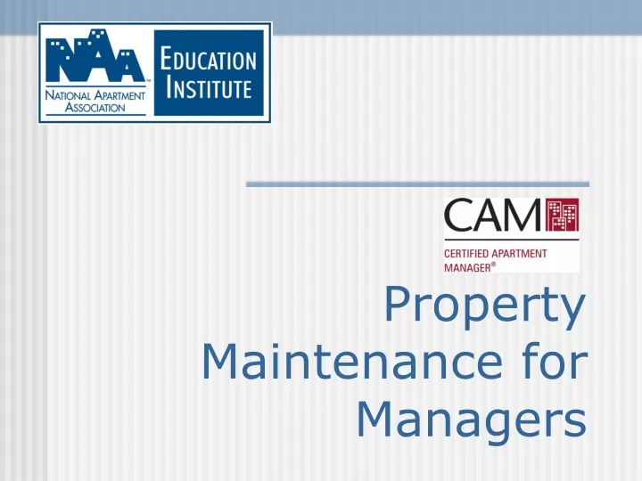 property maintenance for managers