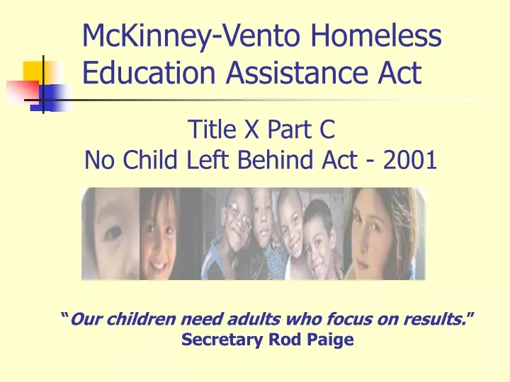 mckinney vento homeless education assistance act