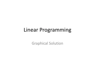 Line a r Programming