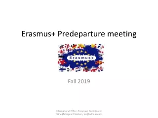 Erasmus+  Pre departure  meeting