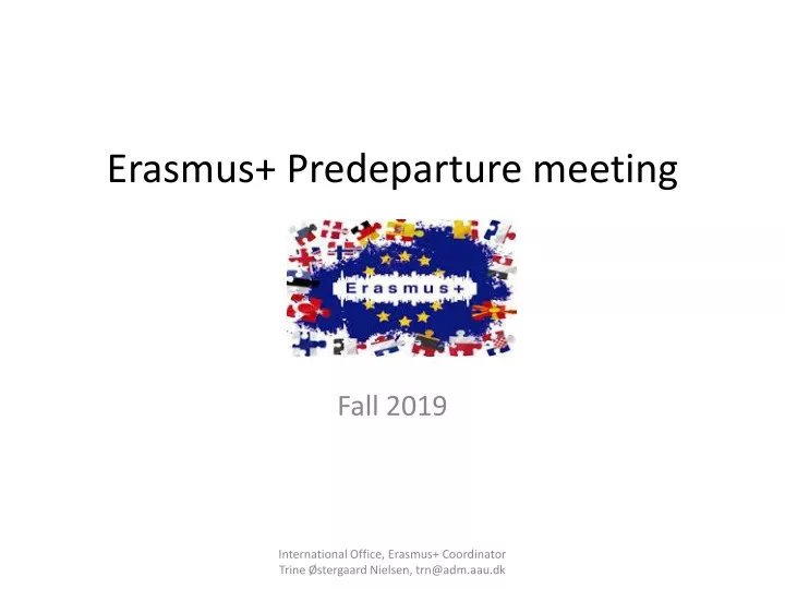 erasmus pre departure meeting