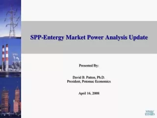 SPP-Entergy Market Power Analysis Update