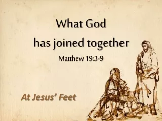 What God has joined together Matthew 19:3-9