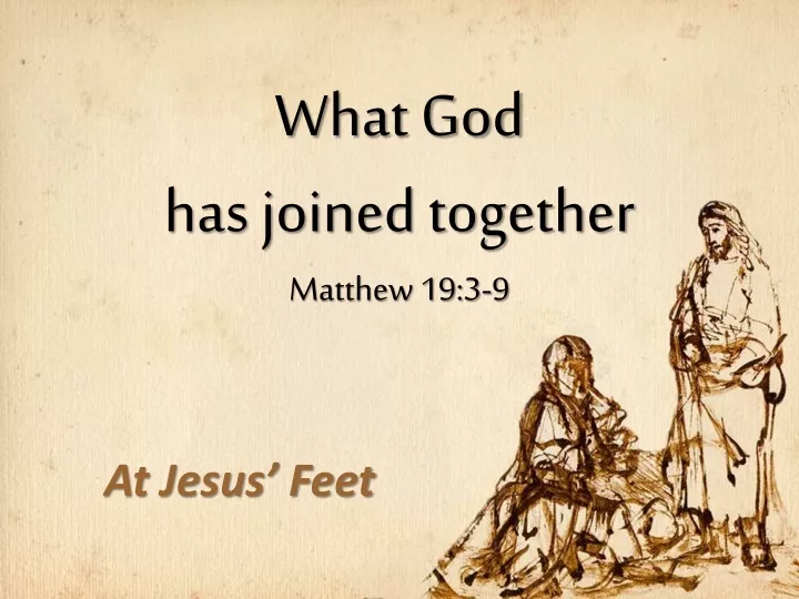 what god has joined together matthew 19 3 9
