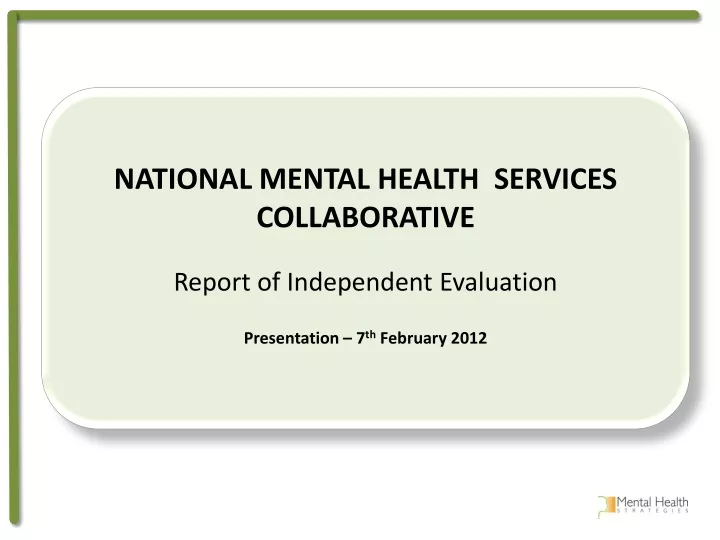 national mental health services collaborative