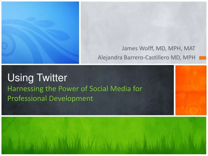 using twitter harnessing the power of social media for professional development