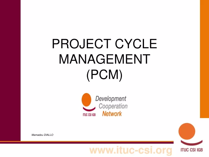 project cycle management pcm