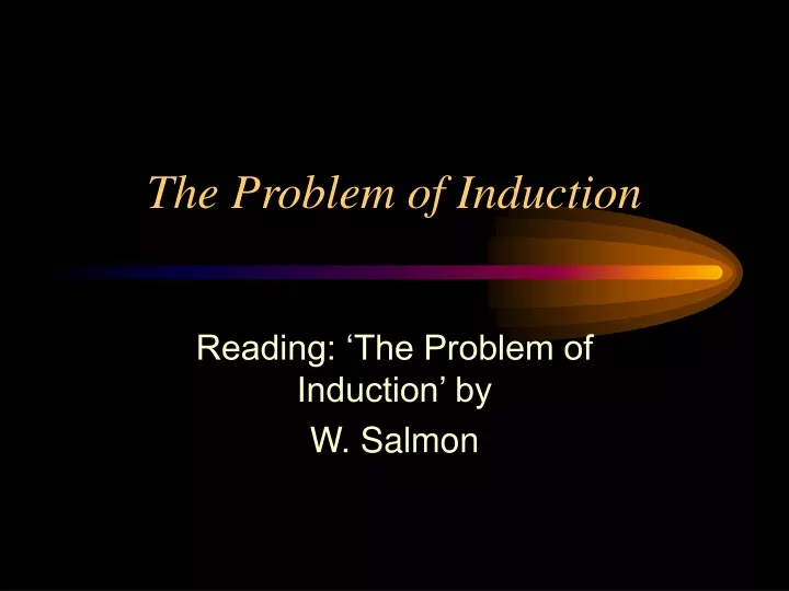 the problem of induction