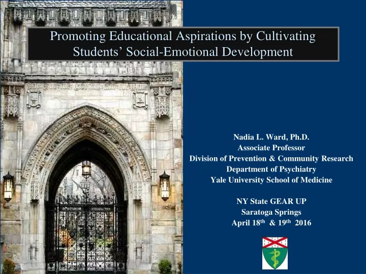 promoting educational aspirations by cultivating students social emotional development