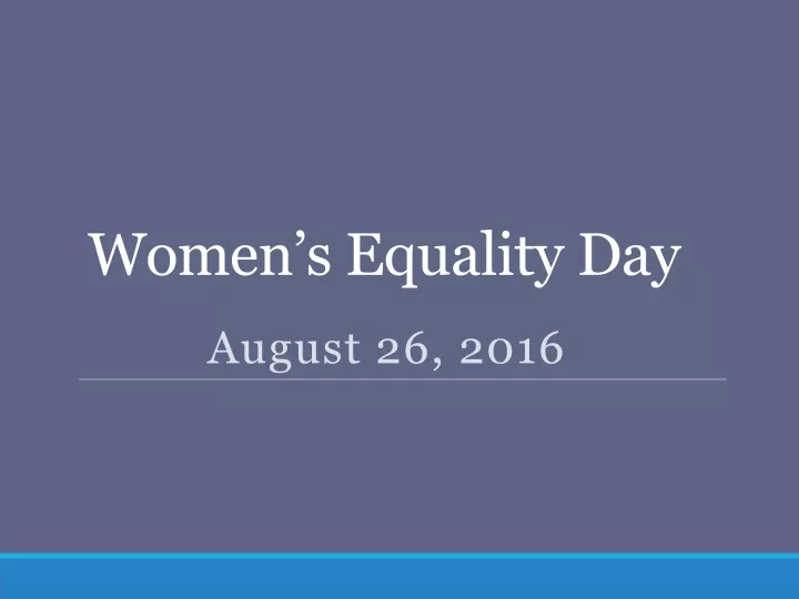 women s equality day