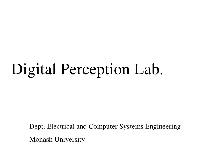 digital perception lab