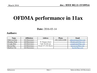 OFDMA performance in 11ax