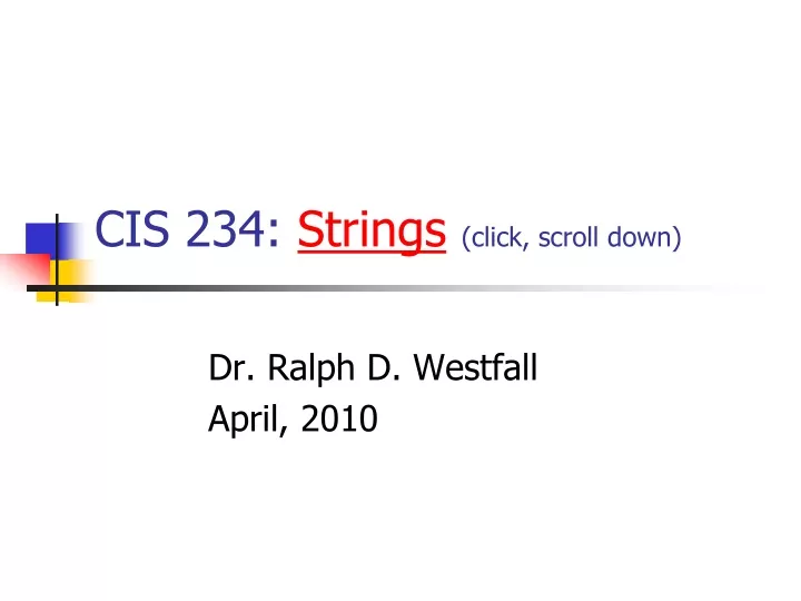 cis 234 strings click scroll down