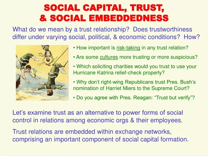 social capital trust social embeddedness