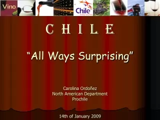 1.- Chile: Location 2.- History of Chilean Wine 3.- Main Exports – Wine Exports