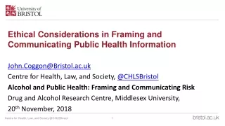 Ethical Considerations in Framing and Communicating Public Health Information
