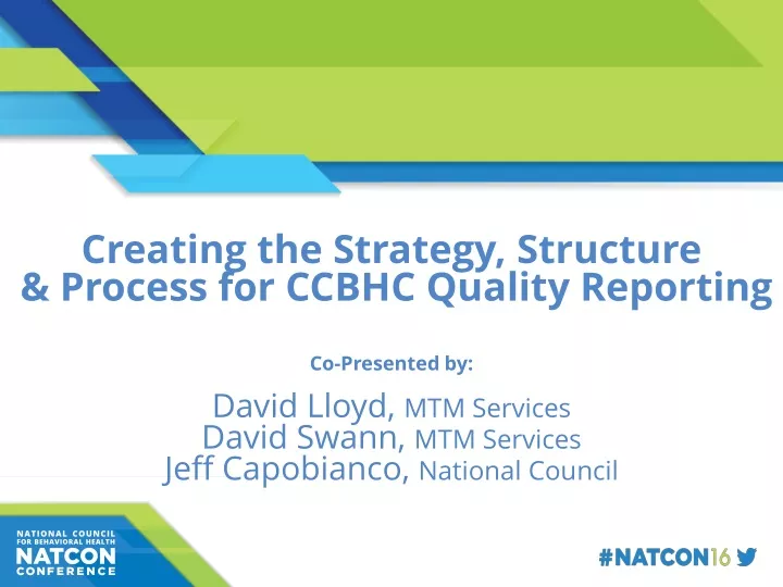 creating the strategy structure process for ccbhc