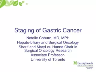 Staging of Gastric Cancer