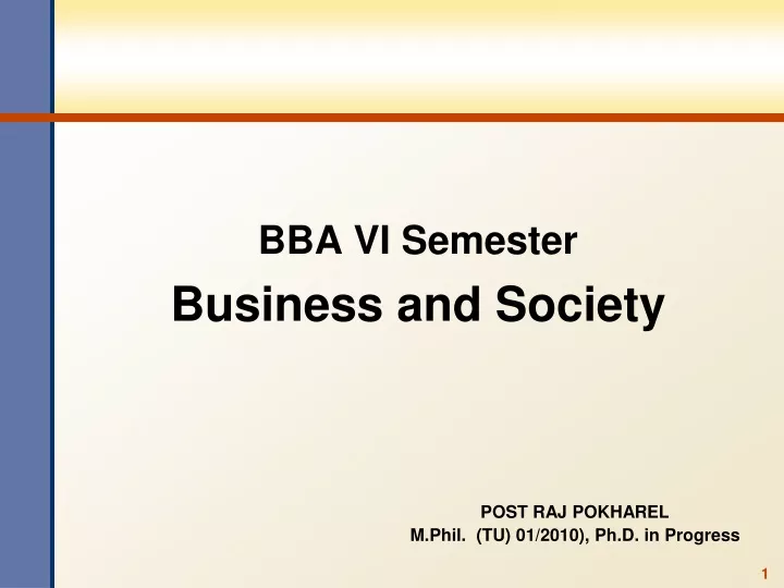 bba vi semester business and society