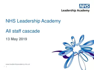 NHS Leadership Academy All staff cascade