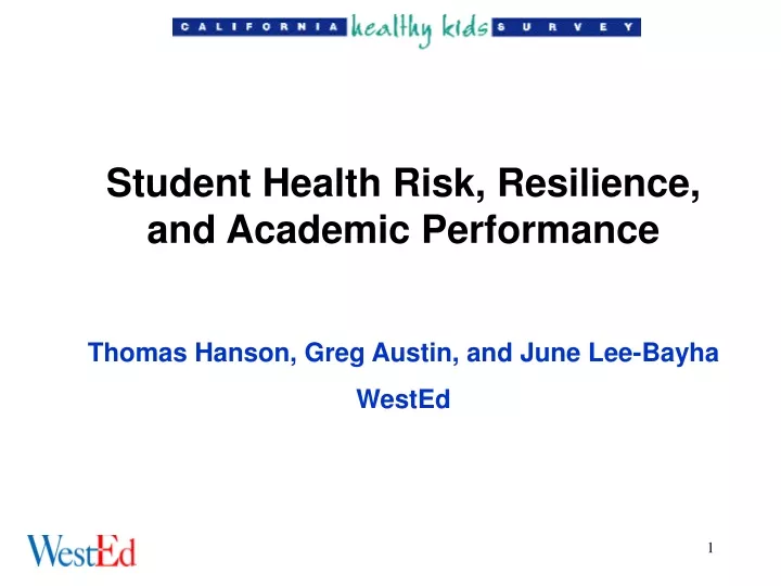 student health risk resilience and academic performance