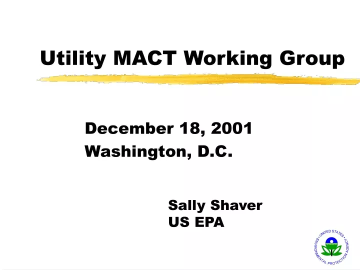 utility mact working group