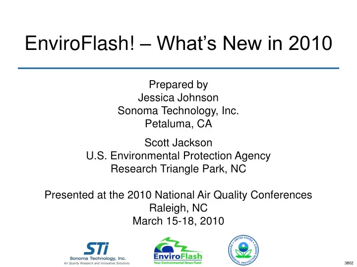 enviroflash what s new in 2010