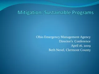 Mitigation: Sustainable Programs