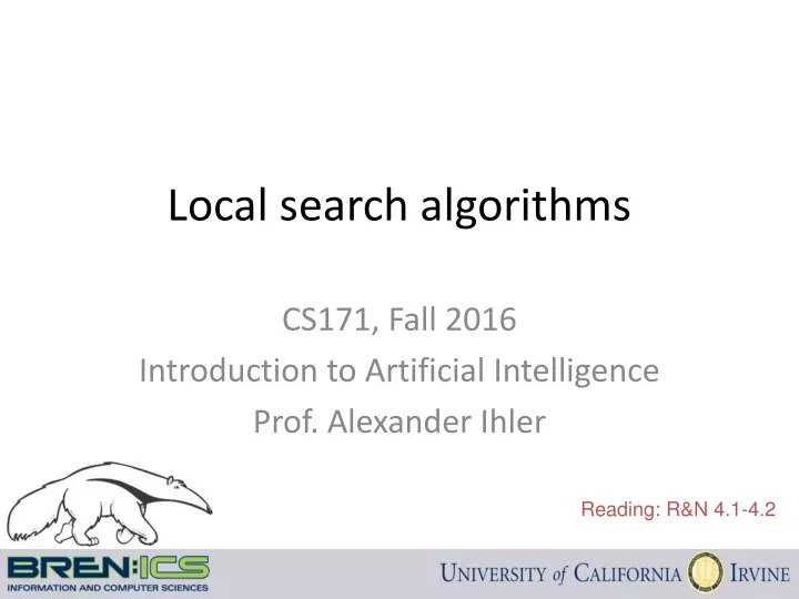 local search algorithms