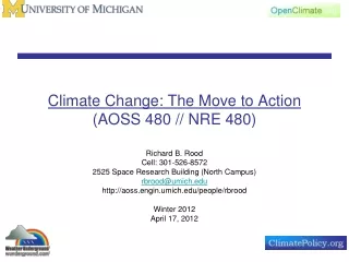 Climate Change: The Move to Action (AOSS 480 // NRE 480)