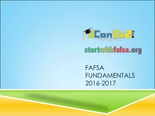 FAFSA fundamentals 2016-2017