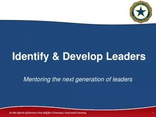 Identify &amp; Develop Leaders