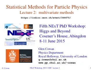 Statistical Methods for Particle Physics Lecture 2:  multivariate methods