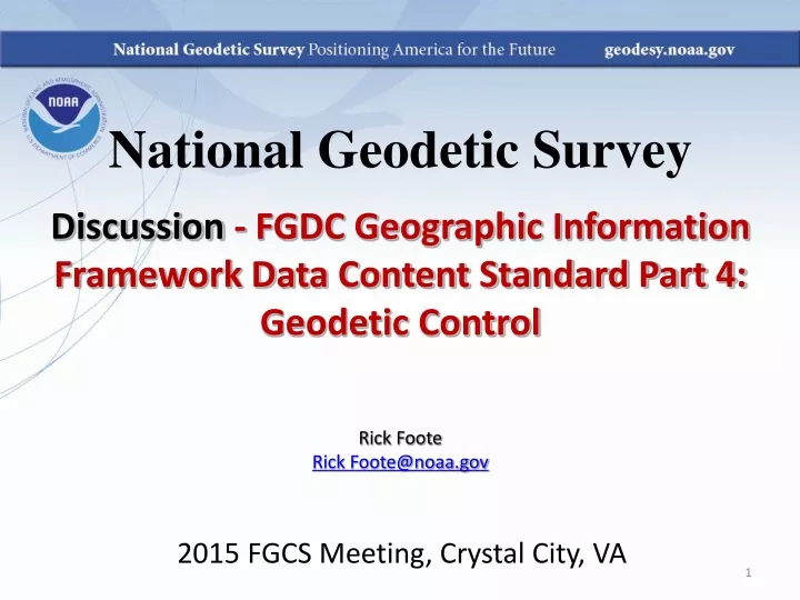 national geodetic survey discussion fgdc