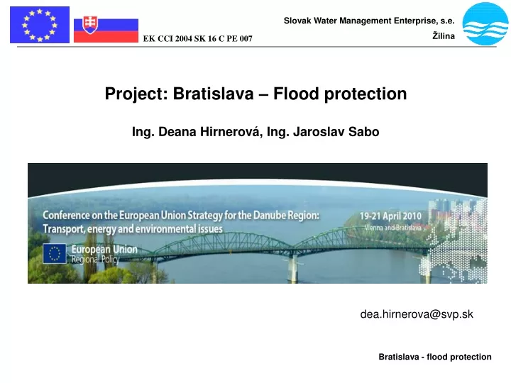 project bratislava flood protection ing deana